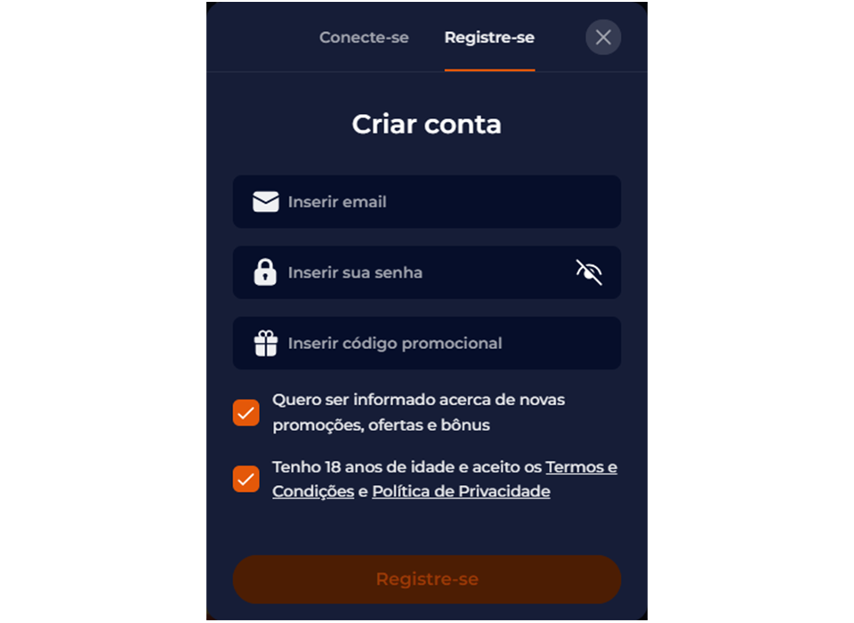 Registo e login Registo e login no casino online Nine PT